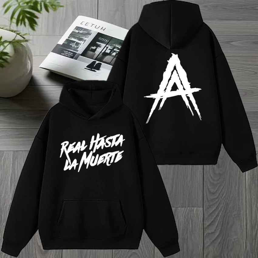 

Hot Rapper Anuel AA Album Real Hasta La Muerte High Quality Hoodie Men women hip hop punk streetwear Unisex Fleece Sweatshirt