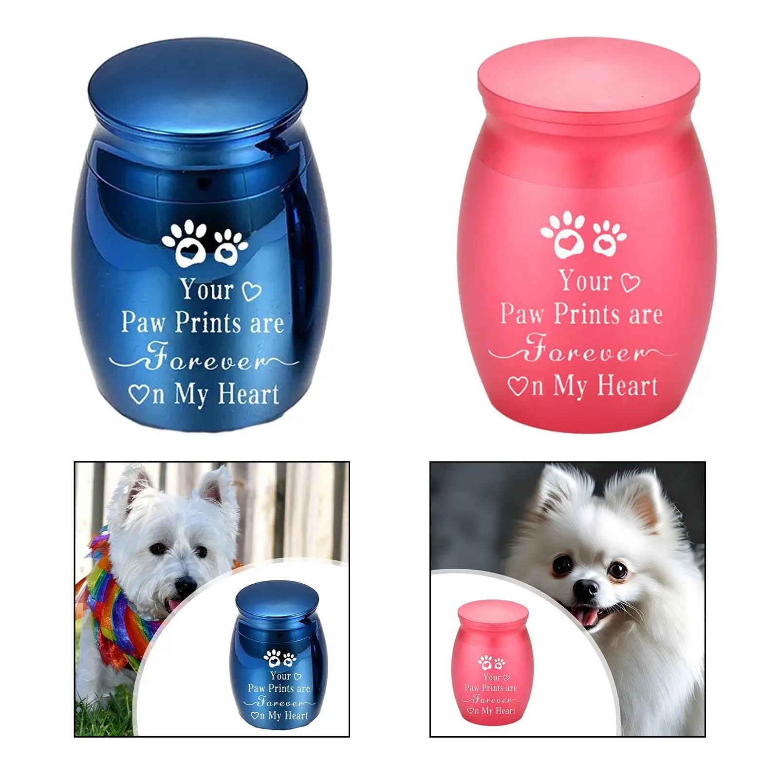 Pet Urn Small Cremation Urn Aluminum Alloy Sealed Lid Souvenir Keepsake Urn Cat