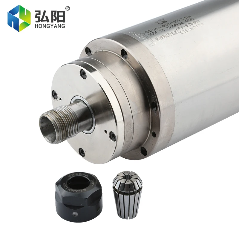 3.2KW 220V 380V CNC Water Cooling Spindle Motor 4 Bearing ER20 Φ100x265 For CNC Router Woodworking Engraving And Milling Machine