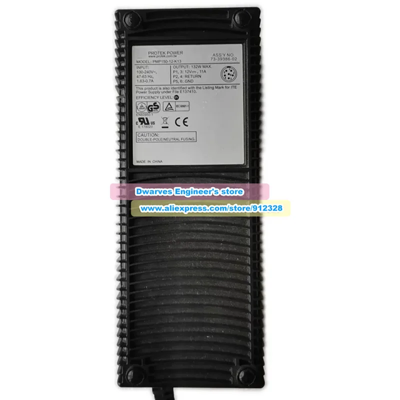 PMP150-12-K13 AC Adapter 12V11A 132W For Protek 6-PIN Power Supply 79-39386-02