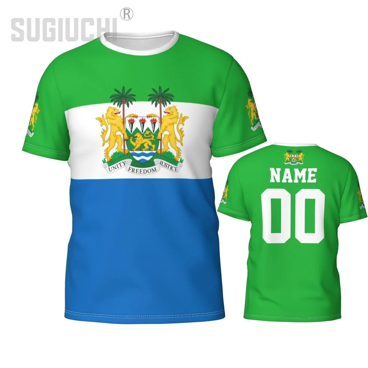 Custom Name Number Sierra Leone Flag Emblem 3D T-shirts For Men Women Tees team Clothes Soccer Football Fans Gift T shirt