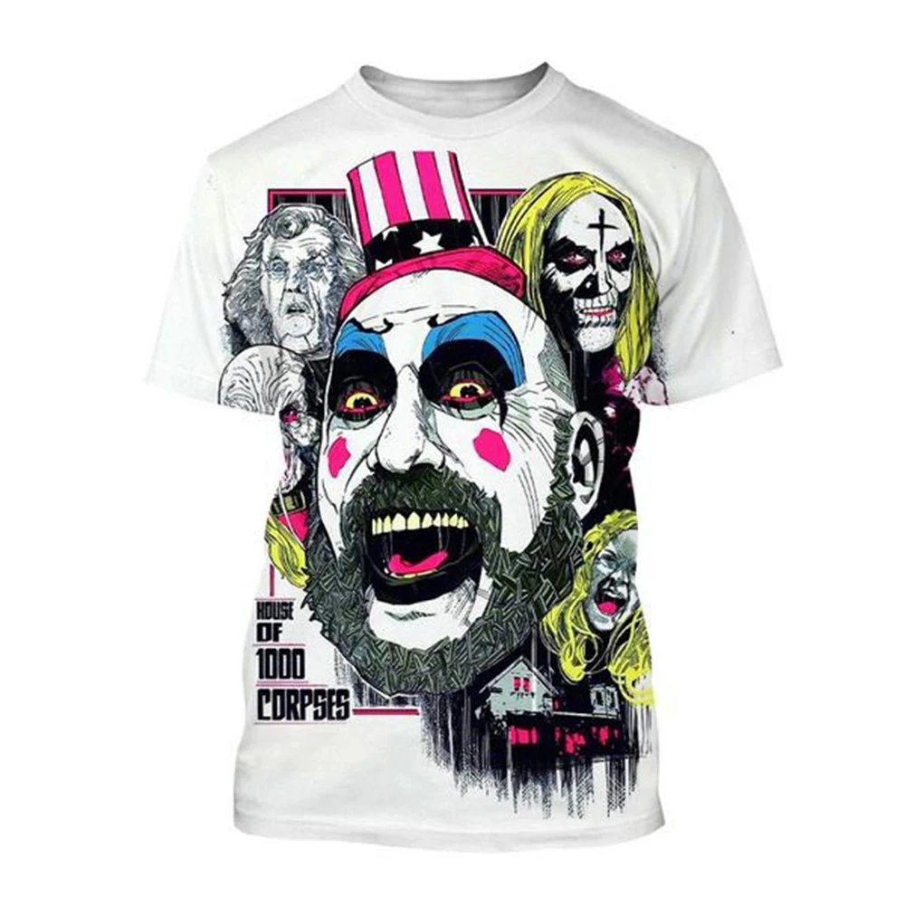 2024 Hot Sale Captain Spaulding Funny 3D Print T-Shirt House of 1000 Corpses Men\'s Fashion Hip Hop Harajuku T shirt Streetwear