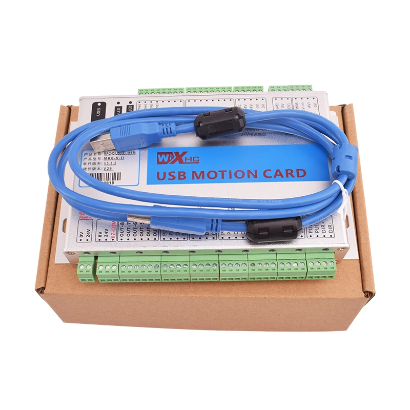 Scheda breakout XHC Mach3 Sistema di controllo supporto scheda di controllo del movimento USB a 6 assi per incisore tornio CNC