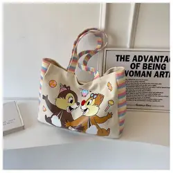 Płócienne torby Crossbody Disney nowe tęczowy pasek torba typu all-in-torba na jedno ramię o dużej pojemności książki dla studentów dojeżdżających do pracy