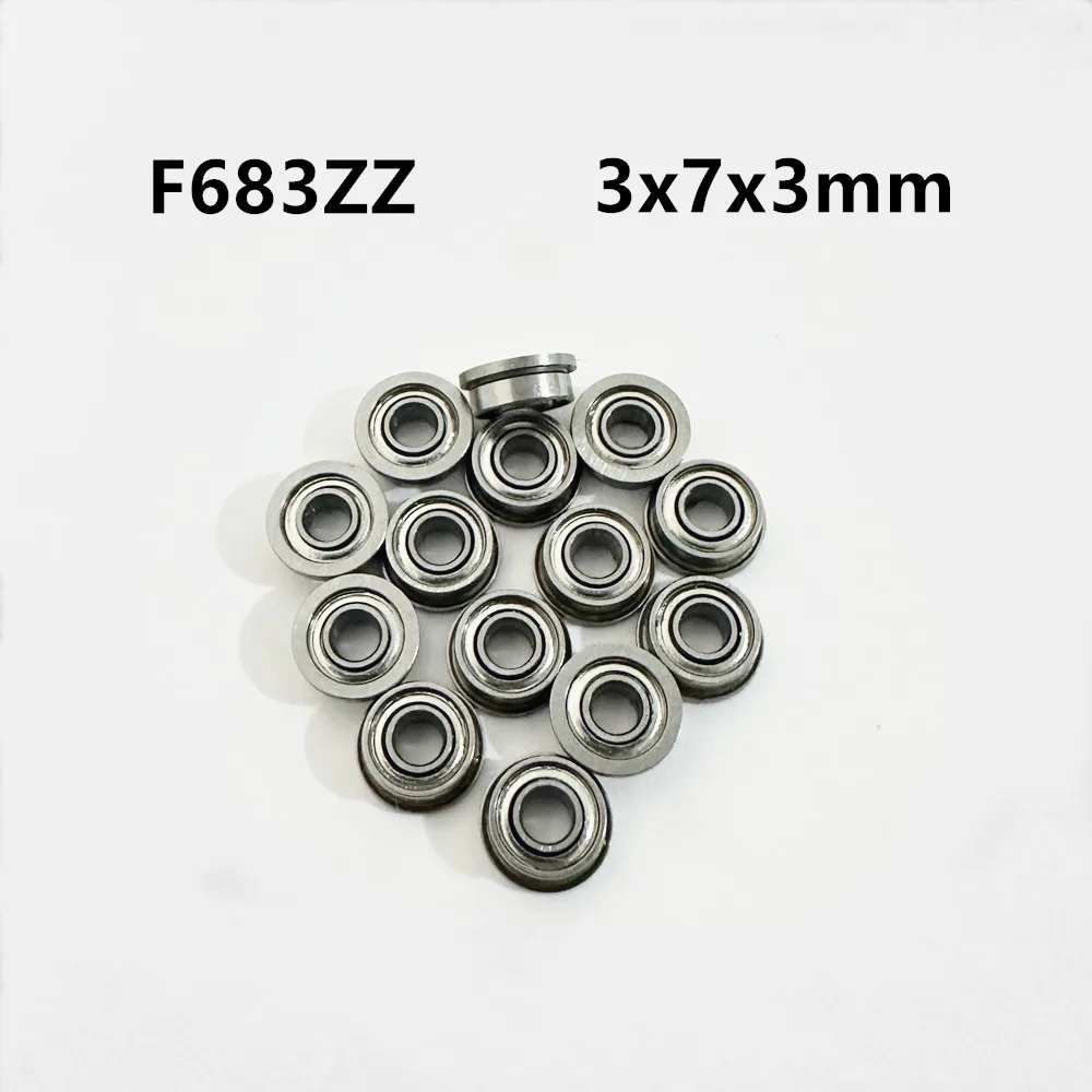 

50Pcs F683ZZ 3x7x3mm Flange Bearings Deep Groove Ball Bearing High speed Advanced F683