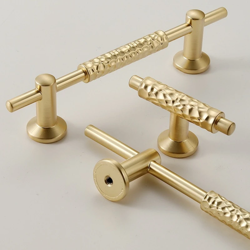 French Style Light Luxury Wardrobe Handle American Cabinet Round Knob Zinc Alloy Drawer Knob Gold Color Single Hole Small Handle