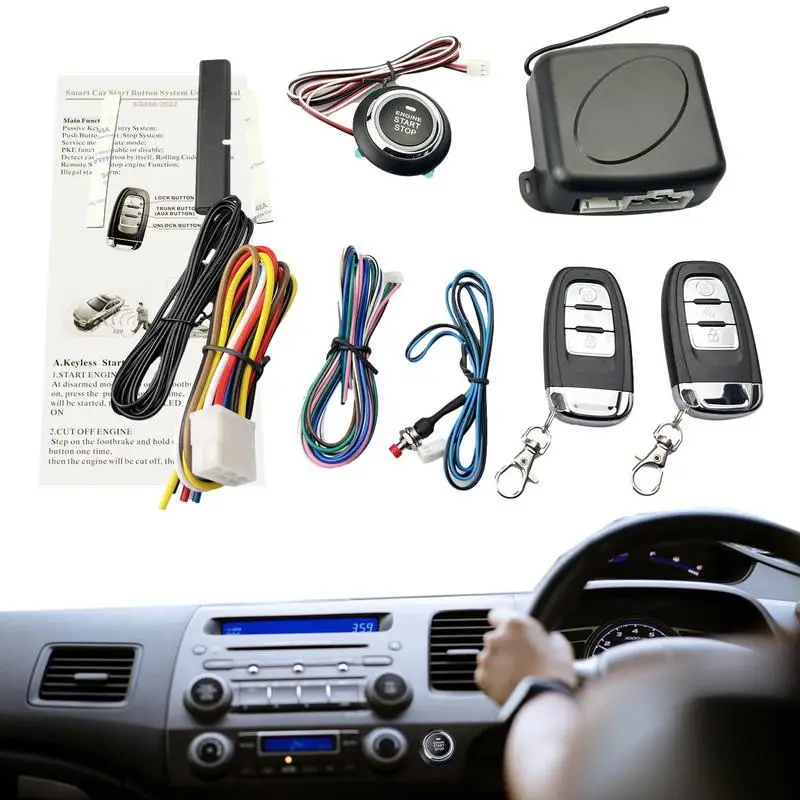 

Universal Car Auto Remote Central Kit DC12V Remote Start System With 2 Smart Key Safety Lock Locking Vehicle For automobiles