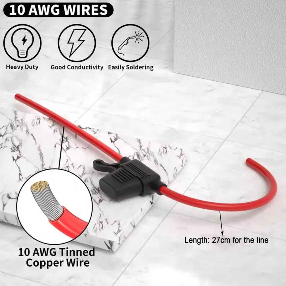 NEUE Automotive Mini Wasserdichte Sicherungshalter Für 12V20A Auto Einsatz In-Line Sicherungshalter, kabel Schneiden Schalter Buchse 27 cm