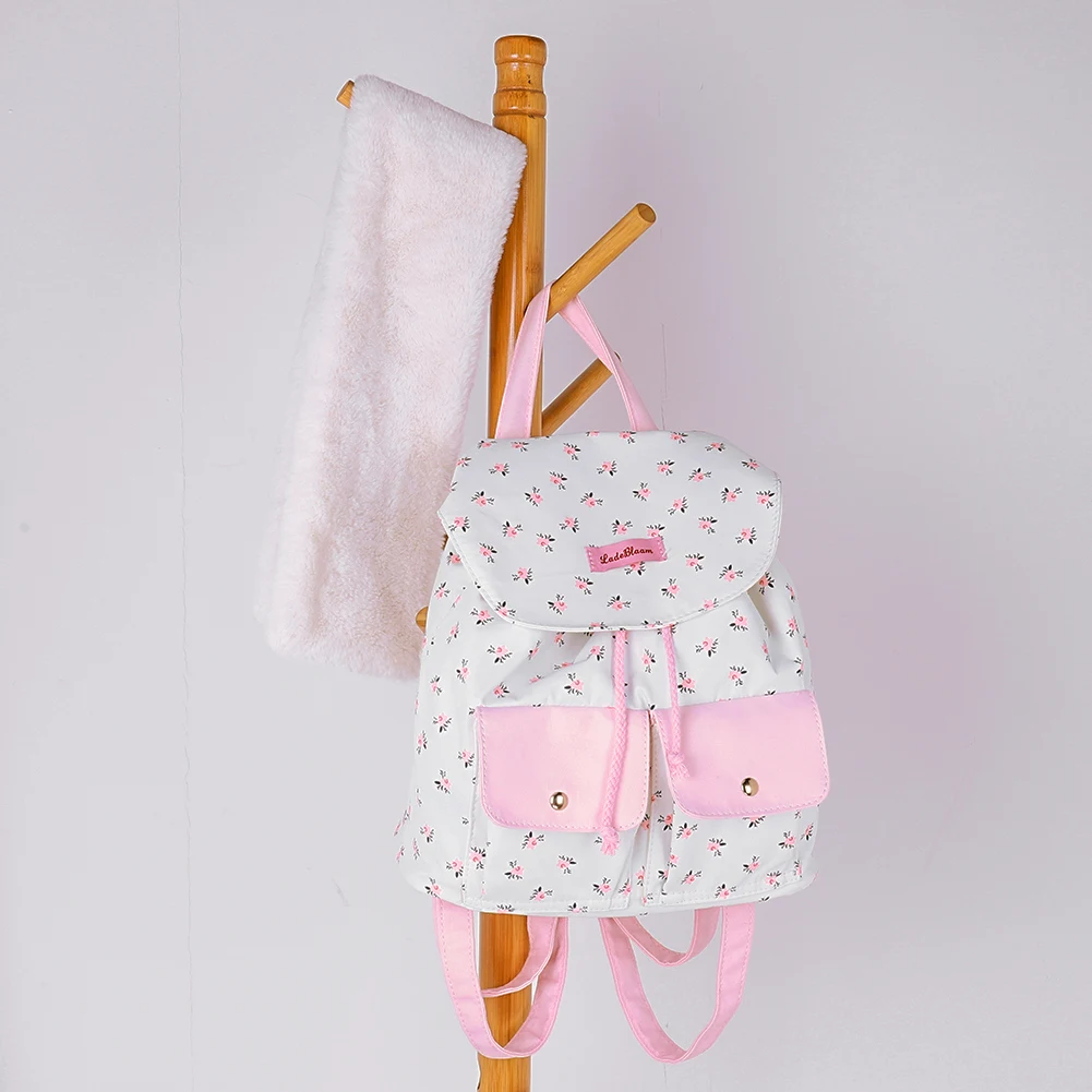 

Women Floral Backpack Casual Multifunction Knapsack Large Capacity Canvas Daily Rucksack Adjustable Strap for Outdoor Travel