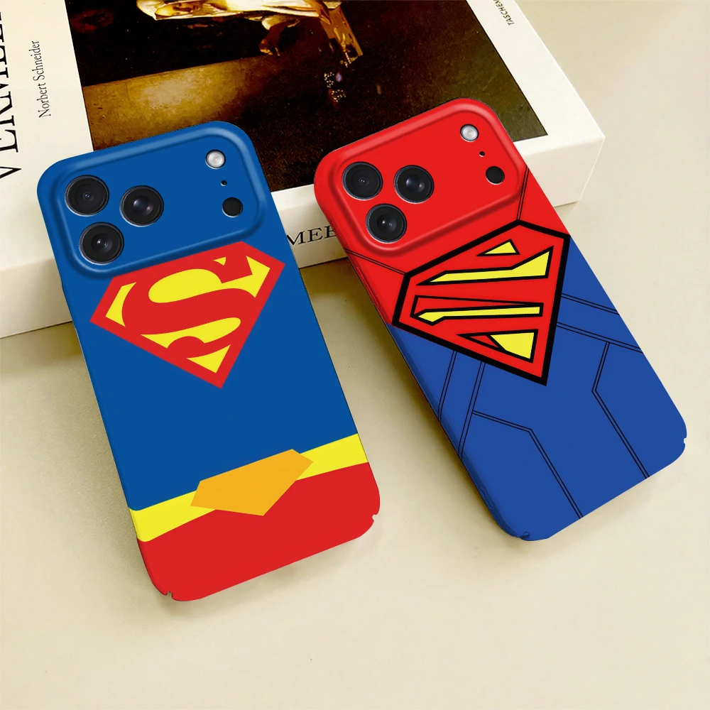 S-Super-M-man Handyhülle für iPhone 17 16 15 14 13 12 11 Plus Pro Max Mini Glänzende HD Hartschalen-Folie