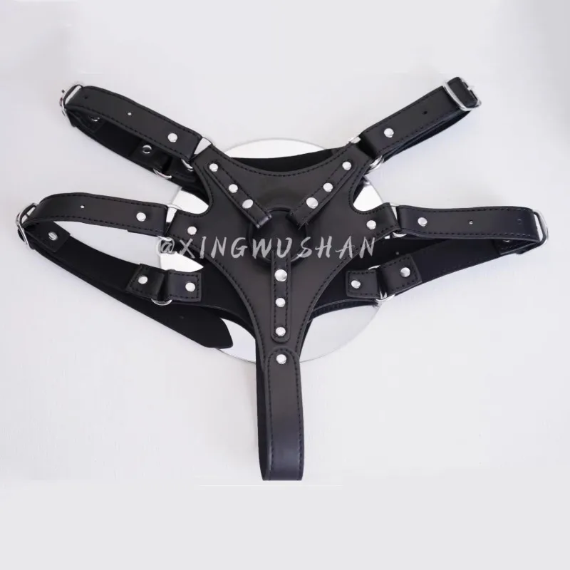 New Adjustable Wearable Dildo Pants for Lesbian G Spot Stimulator PU Leather Pa…