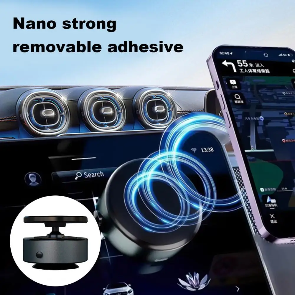 

Magnetic Suction Car Phone Holder Electric Vacuum Car Phone Mount 360 Degrees Rotation Wireless Charging Car Stand