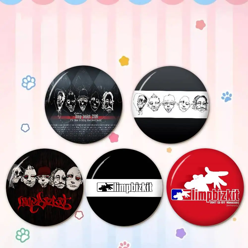 Rock Band Limp Bizkit 58mm Cute Series Pins Funny Badge Interesting Cartoon Animals Brooches Backpack Clothes Gift Accessory