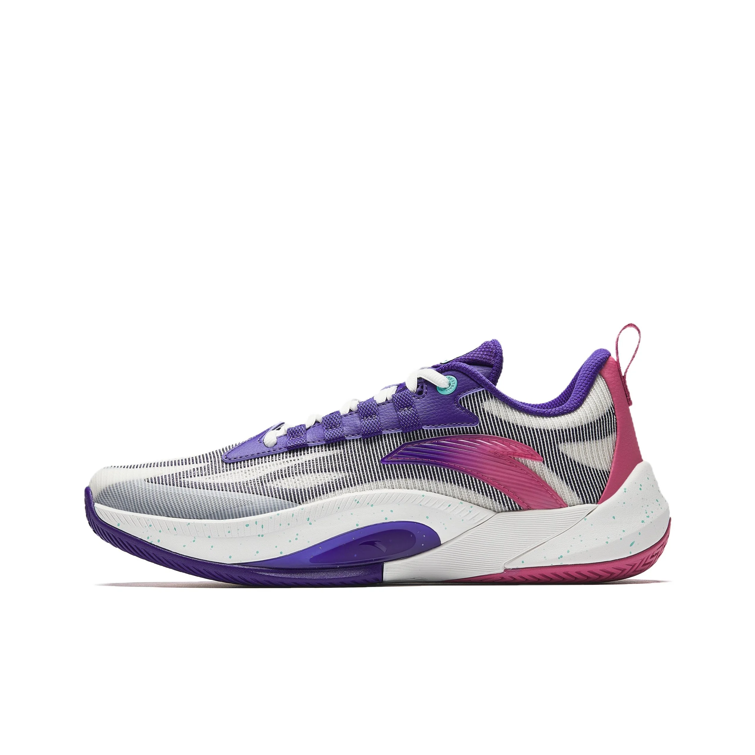 Anta Zap 1 TD, Zapatillas de Baloncesto de Caña Baja con Amortiguación y Resistencia al Desgaste para Hombre, Blanco, Morado, Rosa 912521601Q-1