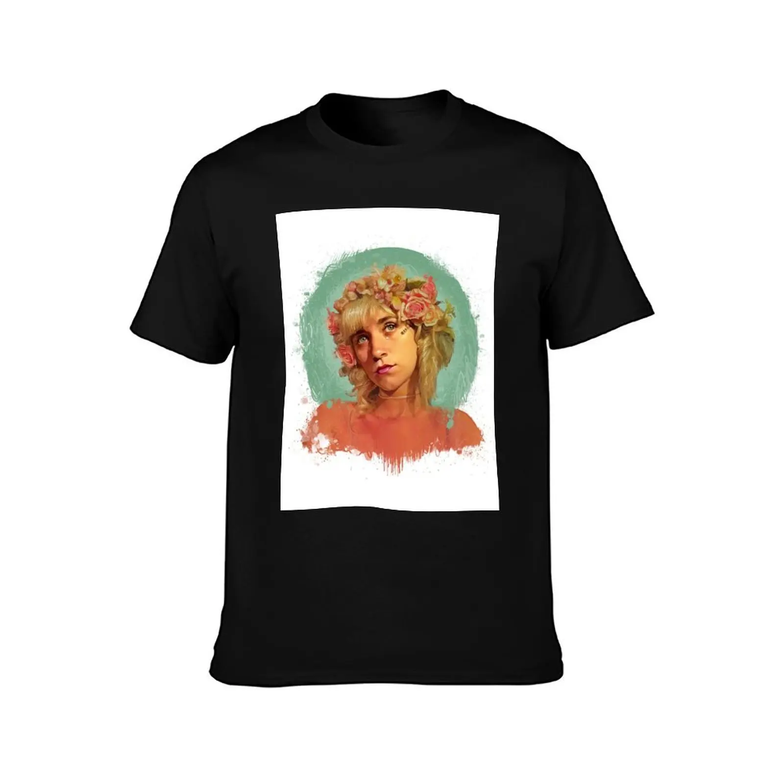 SIERRA ELIZABETH FERRELL- Famous musician Portraits T-Shirt Lightweight Basic Short Sleeve Shirt T-Shirt
