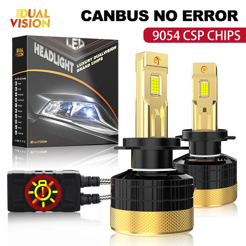 

H7 H4 LED H11 1000000LM 2000W H1 H8 H9 9005 9006 HB3 HB4 9012 HIR2 30PCS 9054 CSP Chips 6500K Белый турбовентилятор 12V Super Bright