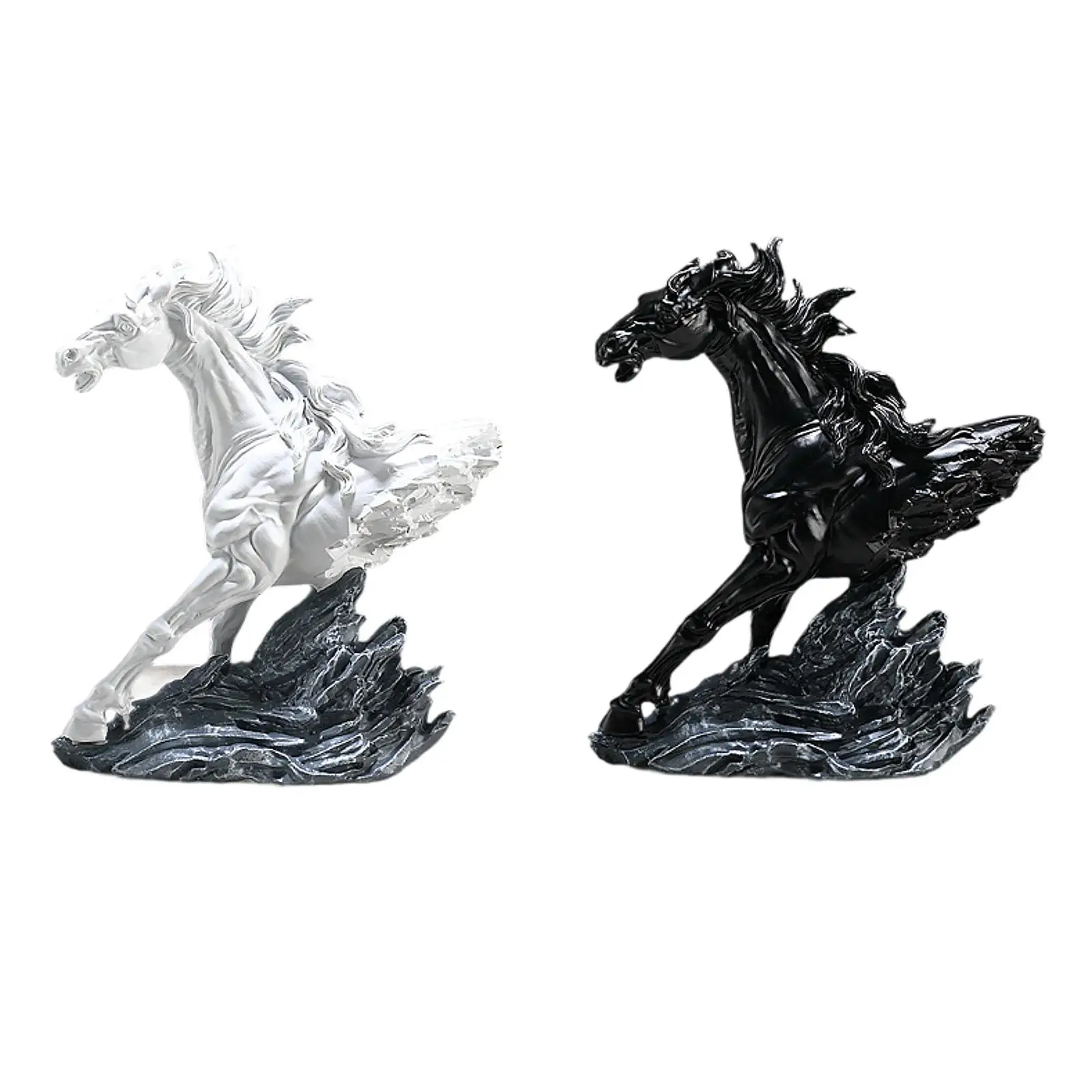 Wild Horse Figurine Galloping Horse Statue for Cabinet Home Decoration