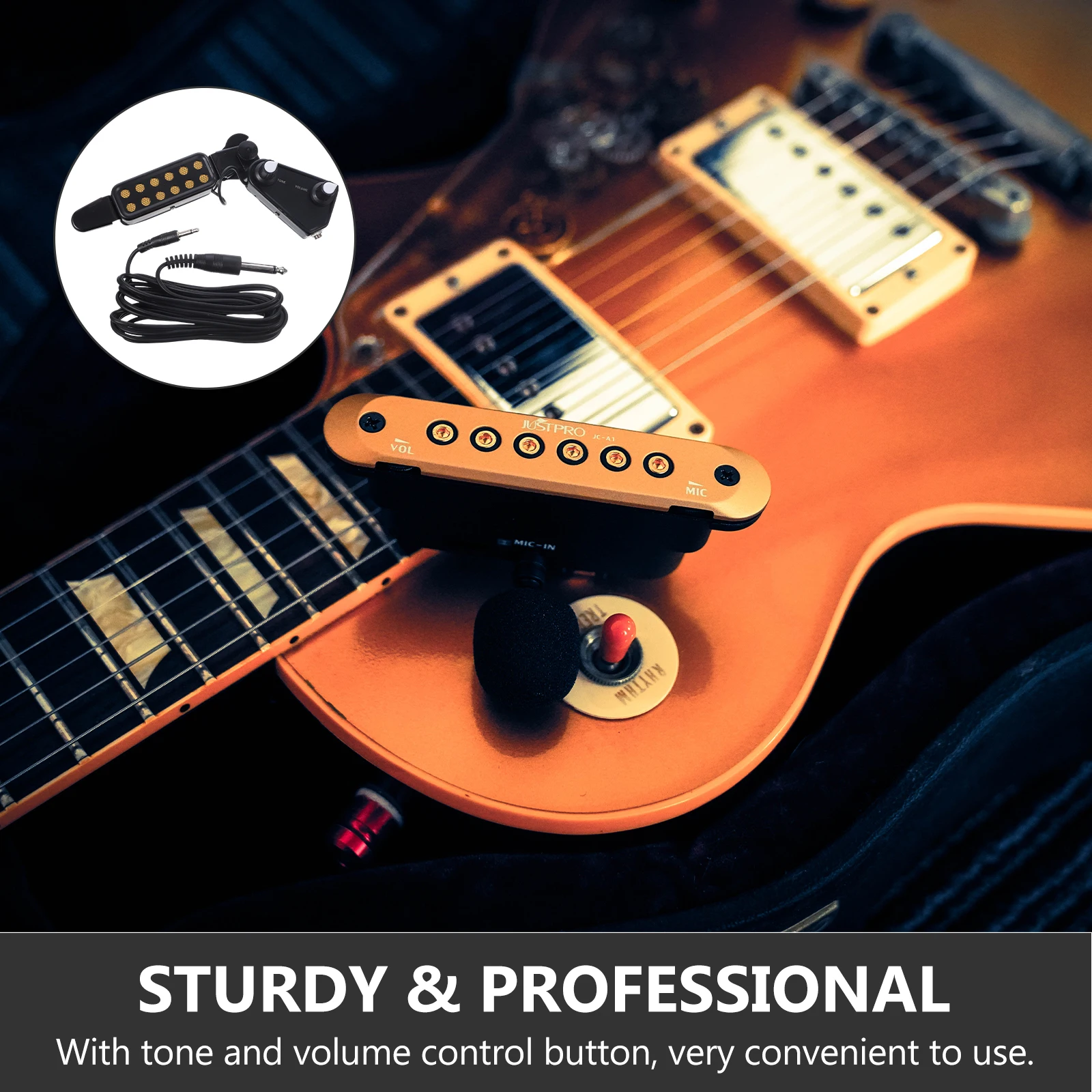 

Guitar Pickup Wooden Guitar Pickup Sound Pick-up Practical Pickup Folk Guitar Pickup Guitar Accessories