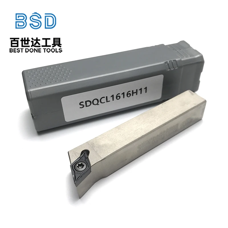 SDQCL1616H11 External Turning Tool Holder - CNC & Ordinary Lathe Machine Clamp Tool Bar for Metal Cutting
