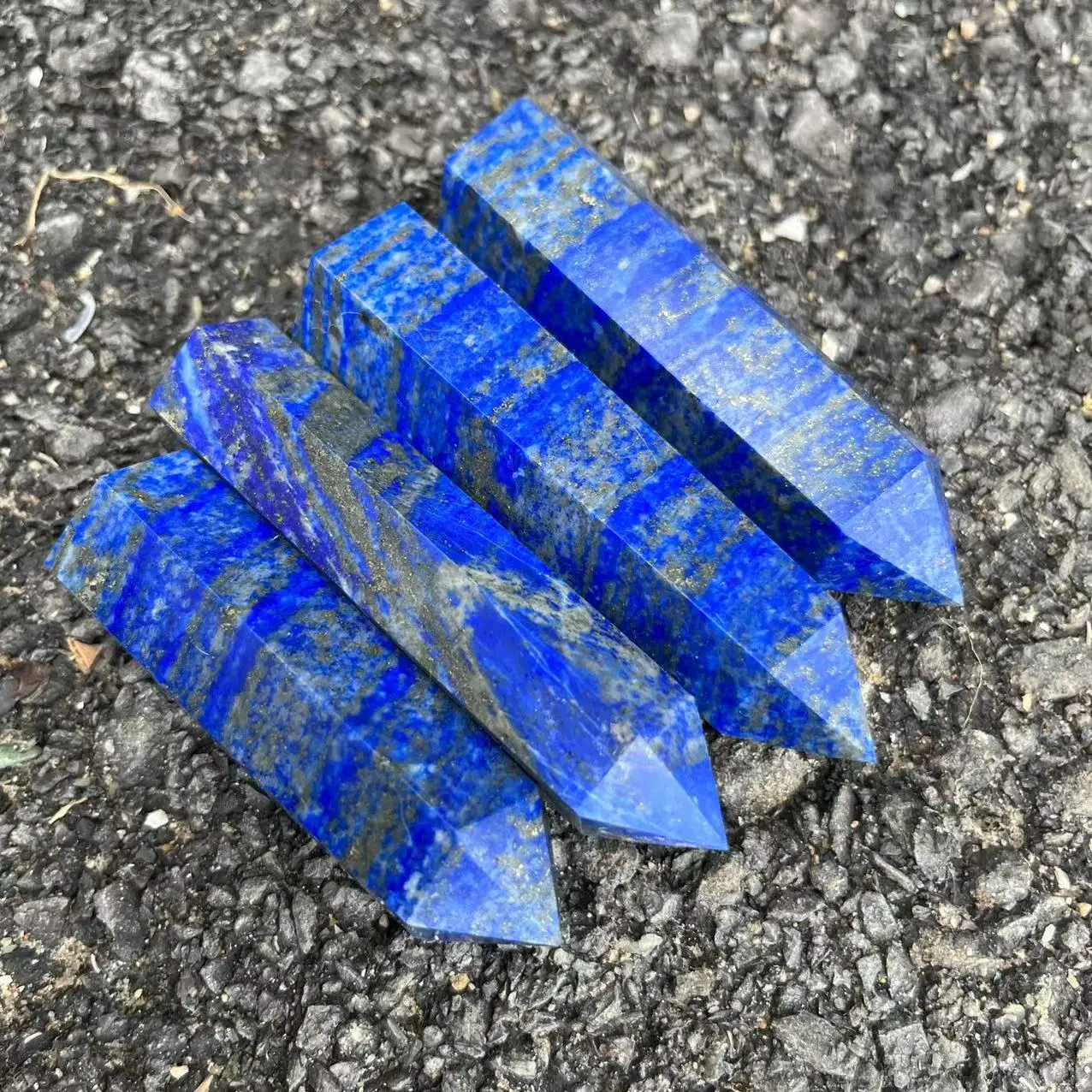 Natural Crystal Lapis Lazuli Stone Tower, Blue Rare Gem for Home Decor, Healing Ore, 70-90mm