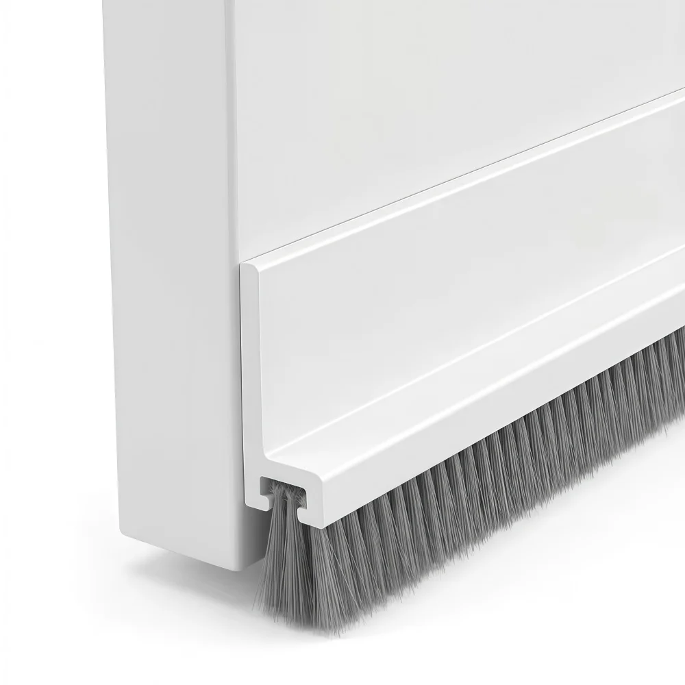 1PC 52MM Door Seal Draft Stopper with Brush Reduce Noise Rubber Door Sweep Breeze Blocker Insect Proof Dust Proof Sound