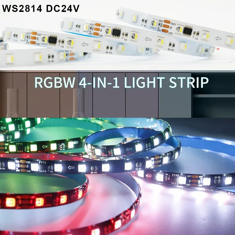 WS2814 RGBW แอดเดรส COB LED strip RGBCW RGBNW RGBWW 576 LEDs/m 10 มม.1 M/2 M/4 M/5 M/10 M DC24V