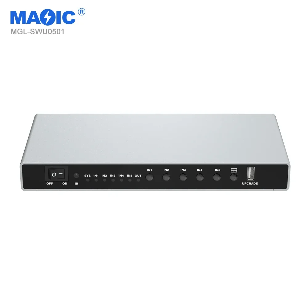 4k 60hz Type C Video Splitter HDMI Quad Multi Viewer Seamless Switcher 5 in 1 Out HDMI Multiviewer