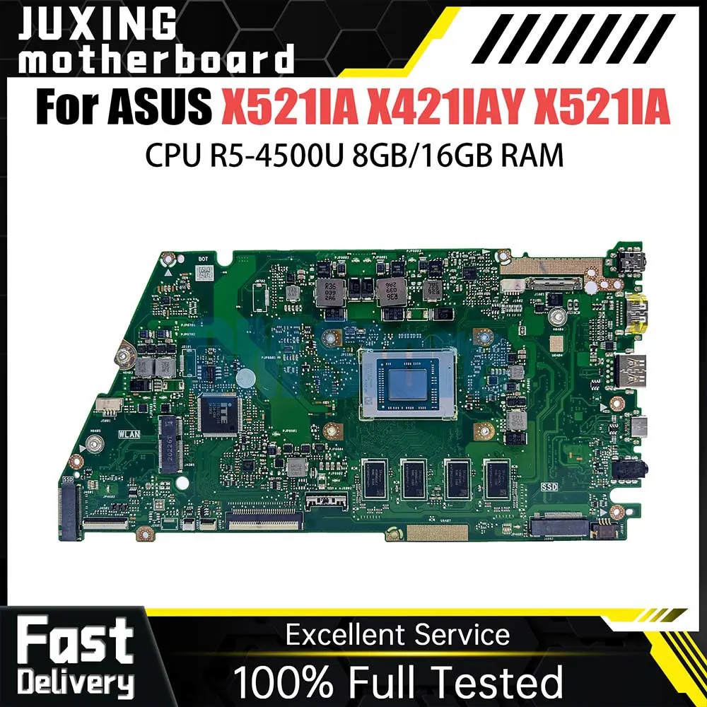 X421IA Notebook Mainboard For ASUS Vivo Book X421IAY X521IA R421IAY Laptop Motherboard With CPU R5 4500U 8G RAM