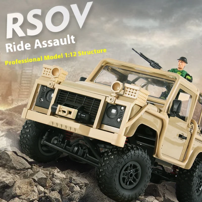 1/12 MN-96 rc auto off road 4x4 Militaire model voertuig met marionet Afneembare assemblages Leuk speelgoed voor jongen