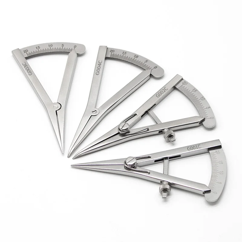 

Caliper Ophthalmic Surgical Instrument Screw Adjustment Stainless Steel Titanium Alloy Eyelid Caliper 20mm Straight Ophthalmic