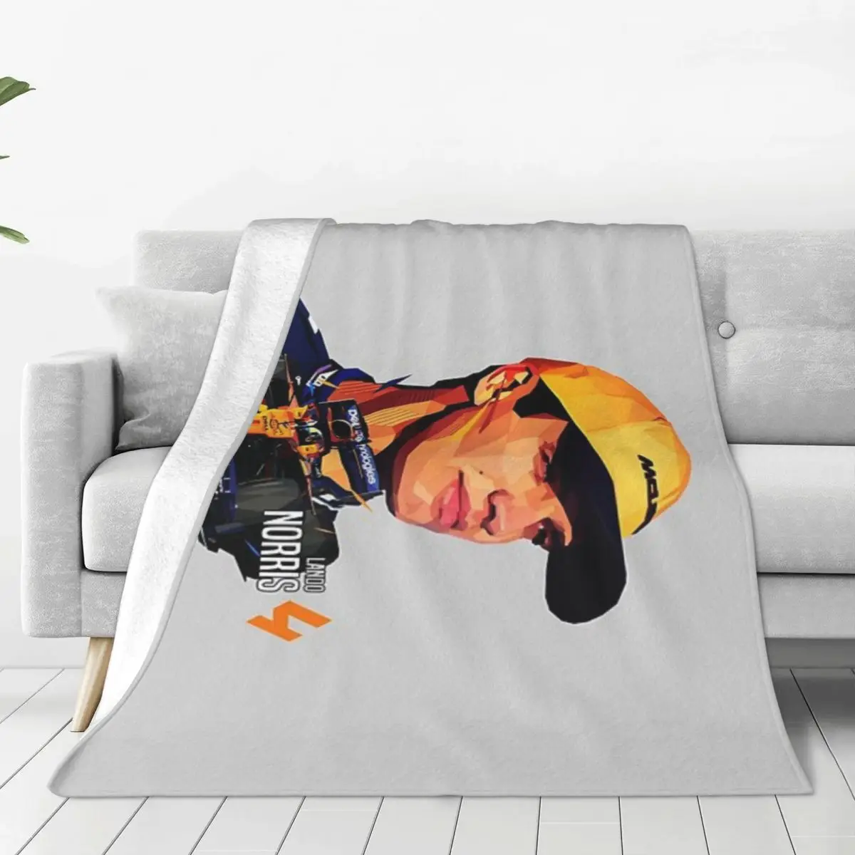 Lando Norris Low Poly V2 Blanket Sofa Bedroom Bed Home Office Nap Blanket Car Travel Picnic Blankets Gift