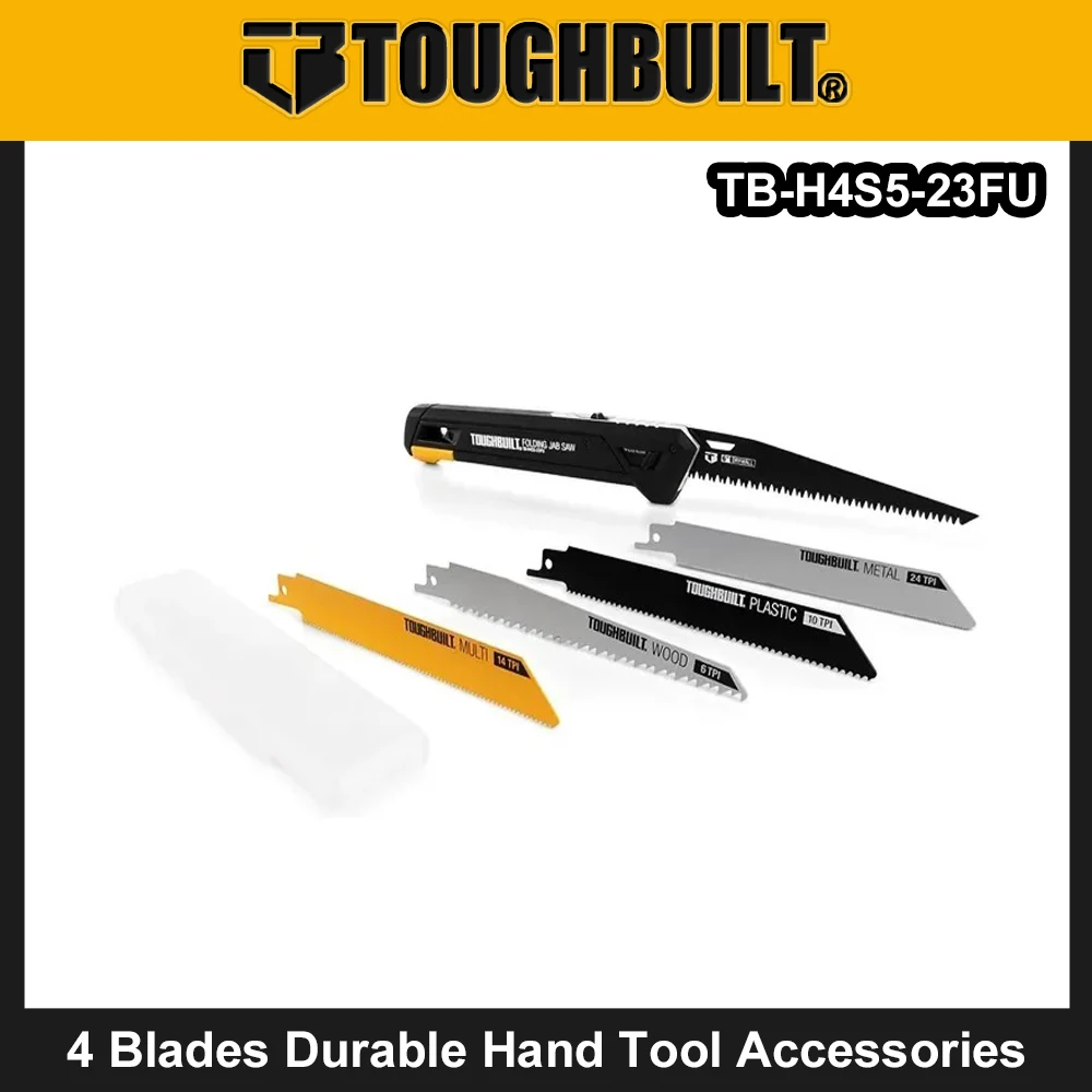 

ToughBuilt Folding Jab Saw TB-H4S5-23FU 4 Blades Durable Hand Tool Accessories