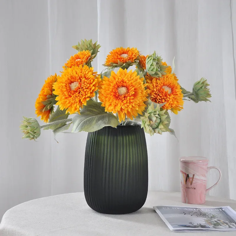 44CM Artificial Sunflower Bouquet, Modern and Simple Home Sunflower, Wedding Decoration, Artificial Flower