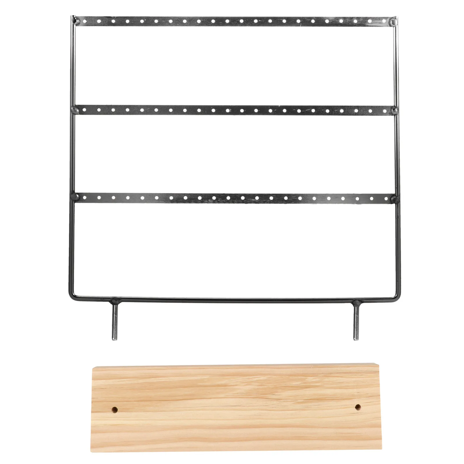

1Pcs Modern 3-Layer Jewelry Display Stand Made of Iron and Wood for Jewelry Storage Display in Store Home Office Desktop Decor