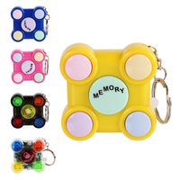 Memory Training Cube Key Chain Magic Cube Children Toy Children Puzzle Memory Game LED Light Sound Interactive Toy for Kids