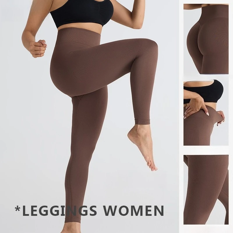 Bezszwowe legginsy do jogi, modelujące biodra, damskie, bez linii rozmiaru, z wysokim stanem, elastyczne, do ćwiczeń fitness, odzież do jogi na zewnątrz.
