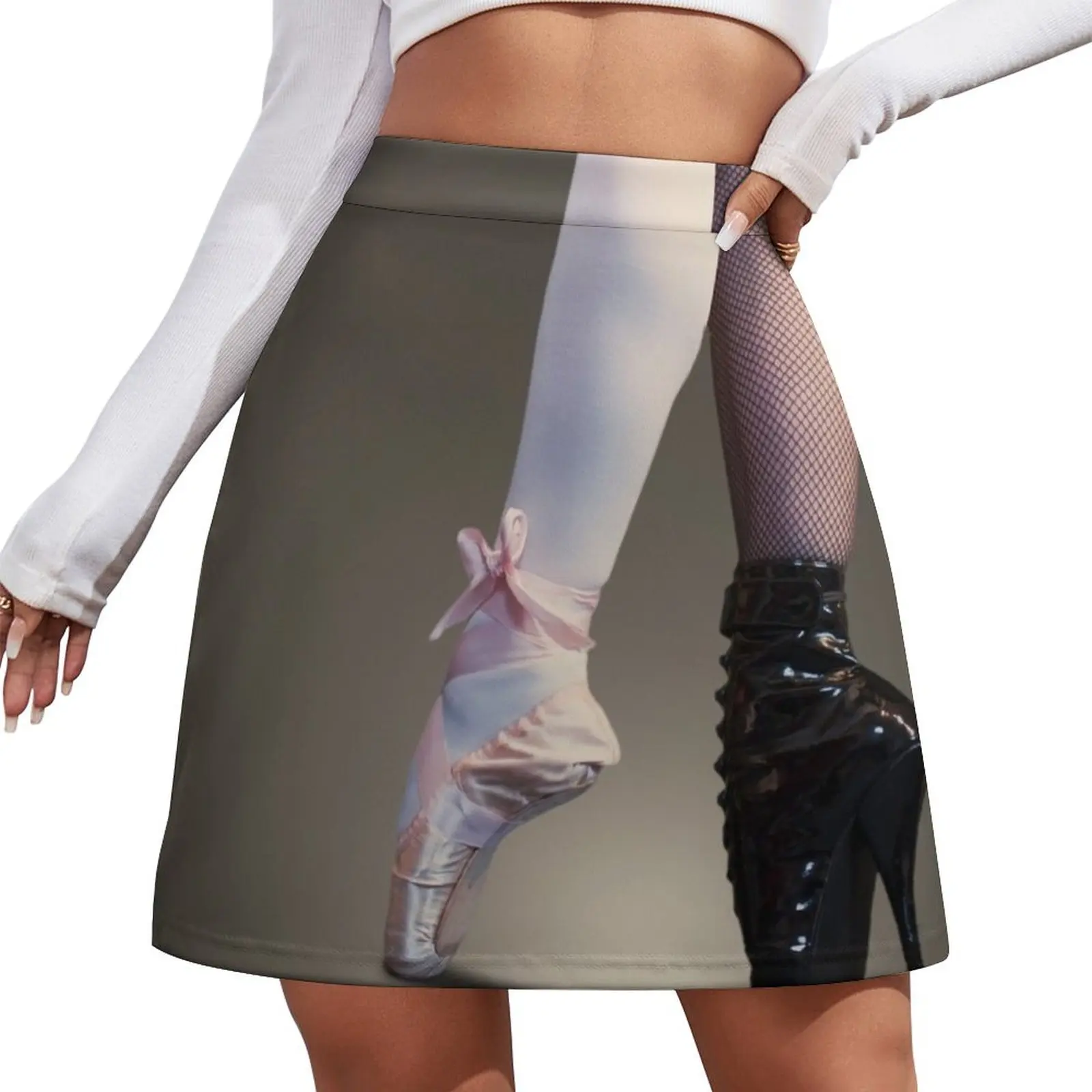 

Split Personality Mini Skirt skirts for women Skirt satin
