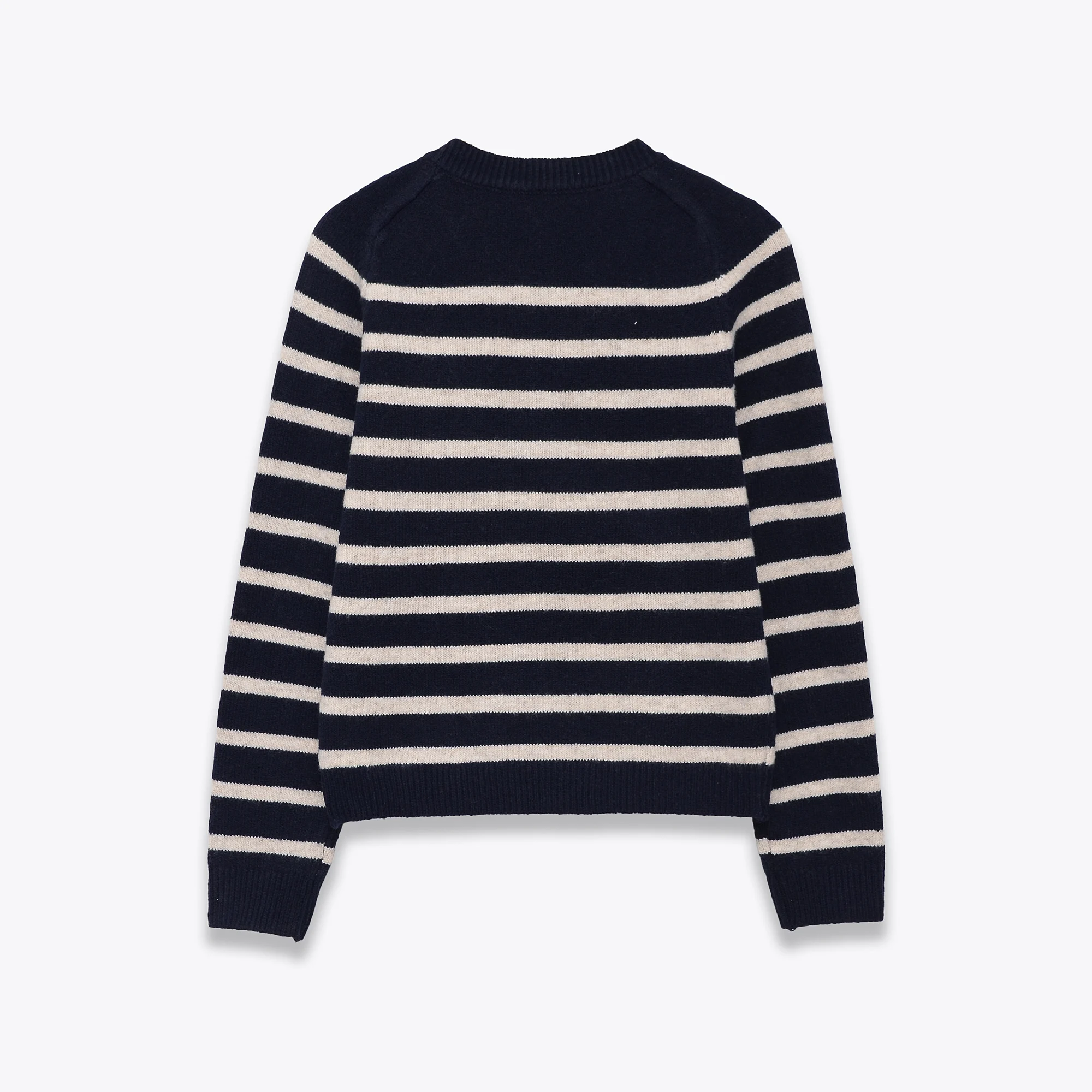 Faionable malha listra redonda ne casaco feminino fibra de poliéster longo sve comprimento regular cardigan sle outono nova chegada