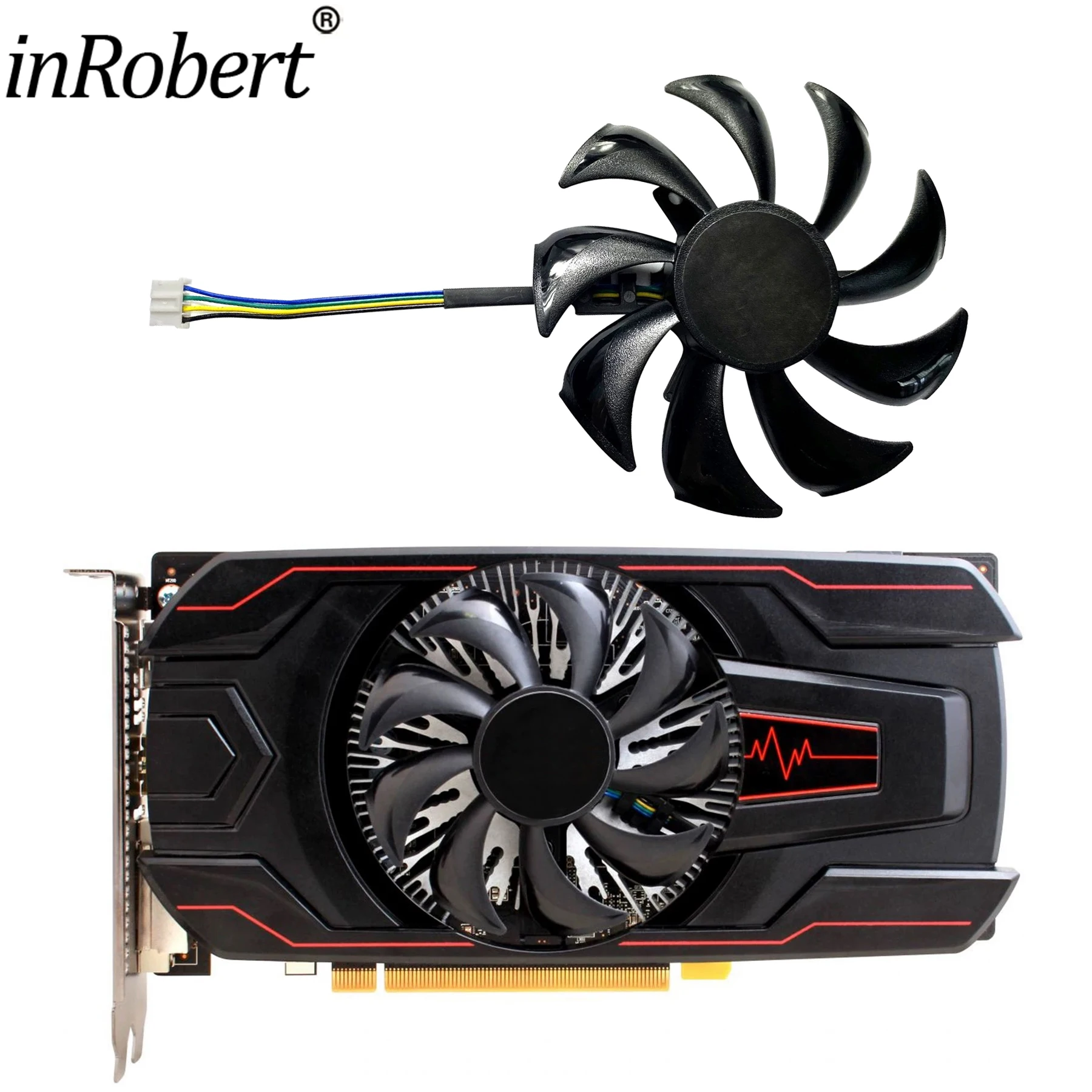 New 85mm Two Ball Bearing Cooler Fan Replacement For Sapphire Pulse RX 560 4GB T129215SU Graphics Video Card Cooling Fan