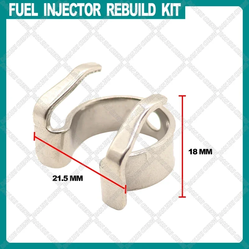 Injector Seals & Filters Kit 100 Pcs O-Rings Seals Filters Grommets for VW Audi Fuel injector 21.5*18mm Rail fixing clip