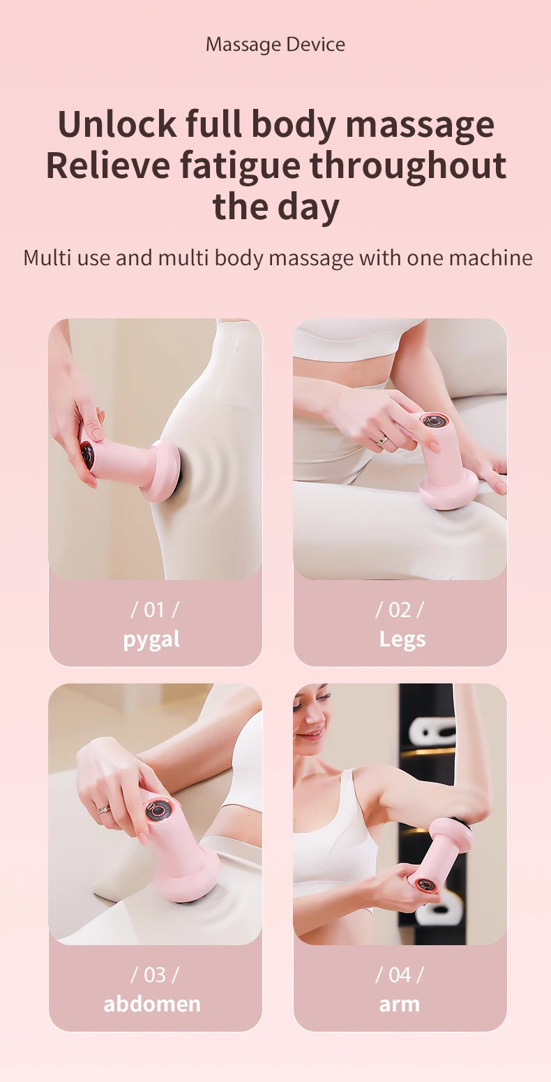 2025 Elektrisches Körpermassagegerät für Nacken, Rücken, Schulter, Körperformungsmaschine, kabelloses Hand-Cellulite-Massagegerät, Schönheitswerkzeug – Detail 17