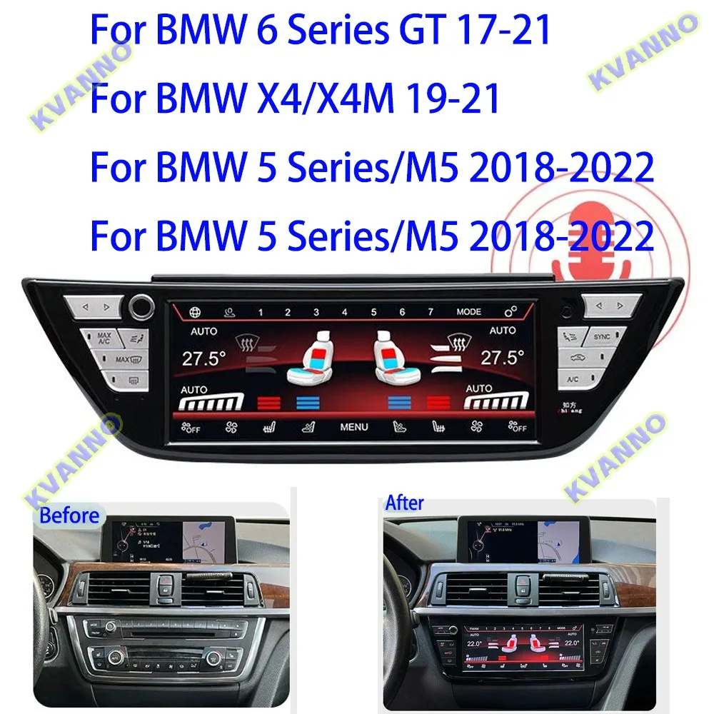 8.8-Inch Automotive Air Conditioning Control Panel For 2017–2021 BMW 6 Series GT, Featuring Language Control