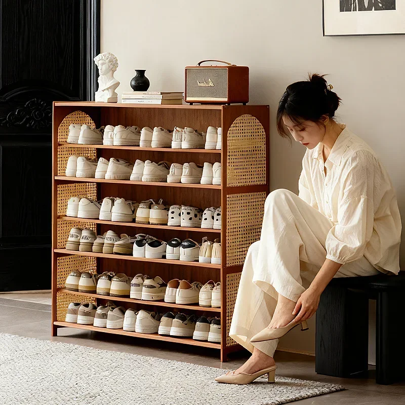 Multi-functional Shoe cabinet home door multi-layer baffle shoe rack home storage simple shoe cabinet