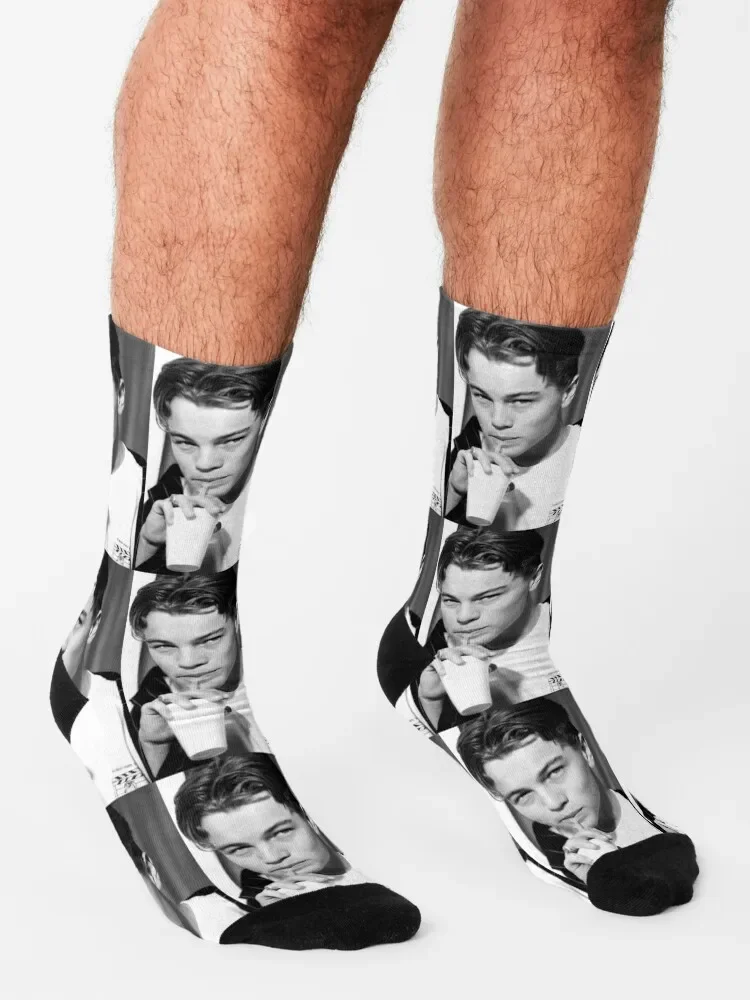 Leonardo DiCaprio young Socks designer Crossfit Socks Ladies Men's