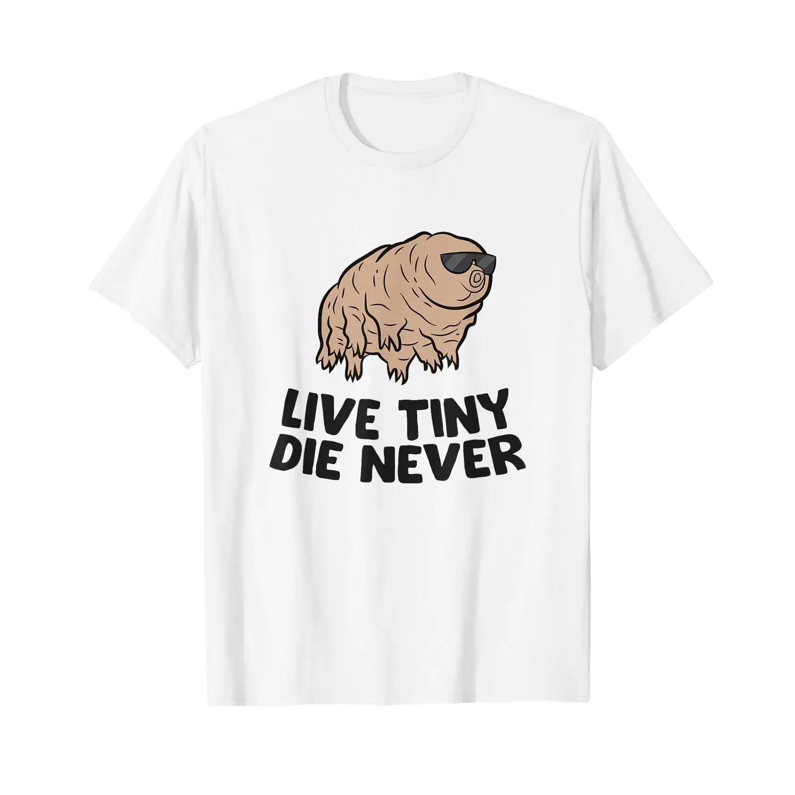 Water Bear Life Tiny Die Never Cute T Shirt vintage Washed streetwear Comfortable fashion Stylish Breathable Unisex Versatile