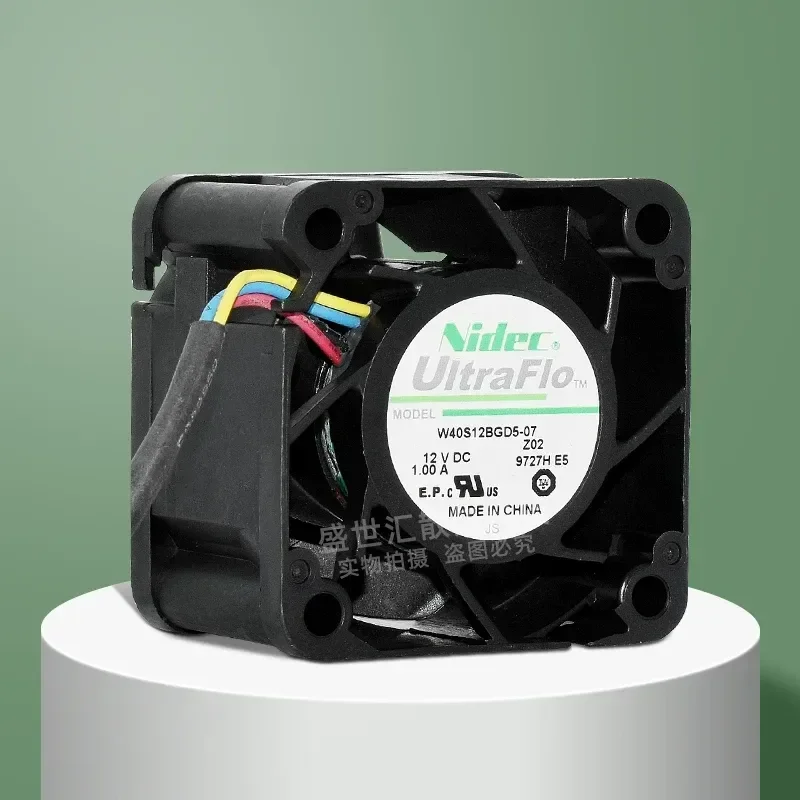 for Nidec Violent 4028 12V 1A Chassis Power Server PWM Speed Control 4CM Fan W40S12BGD5-07