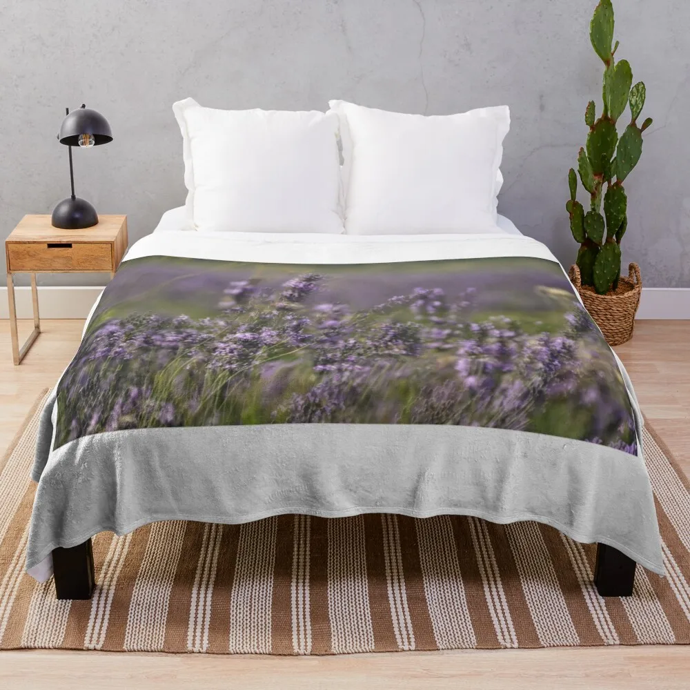 

lavender fields Throw Blanket Summer Beddings Giant Sofa Blankets