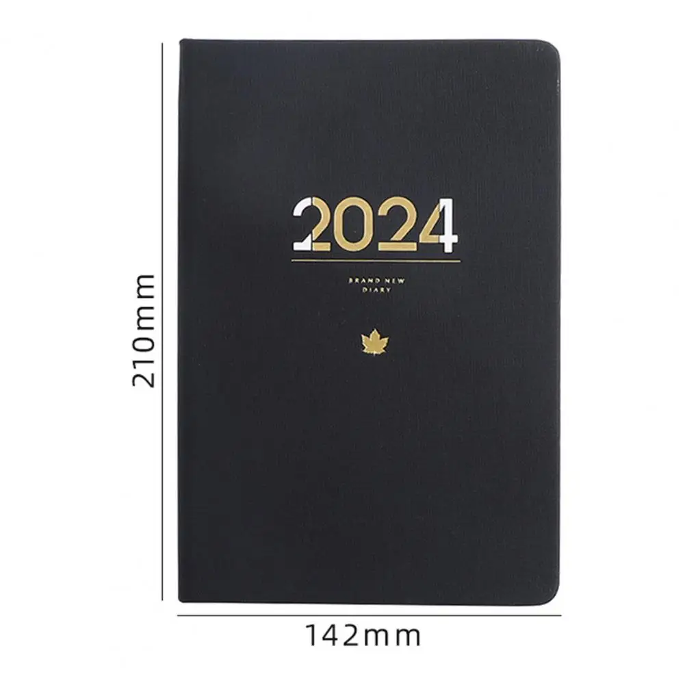 フェイクレザーカレンダーノートカバー、ワイヤーバインディング、月次プランナータブ、a5アジェンダ、12か月、155枚、2024