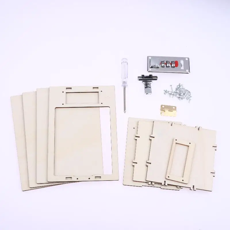 

Деревянный кодовый ящик для детей, набор для сборки, научные школьные проекты, экспериментальные наборы, научные игрушки, развивающие игрушки STEM