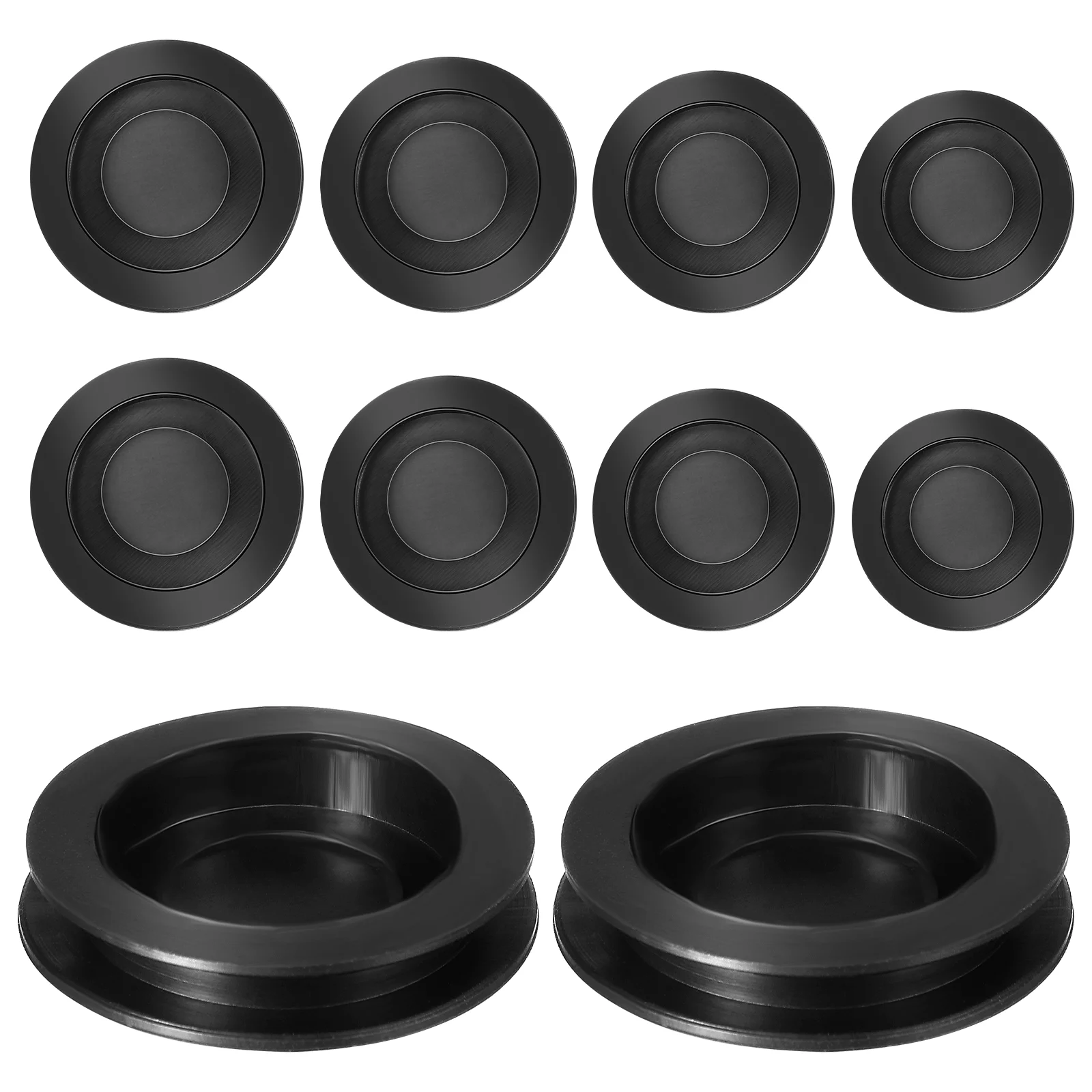 

10 Pcs Toy Round Rubber Stopper Piggy Bank Plug Caps Black Sealing Cover Travel